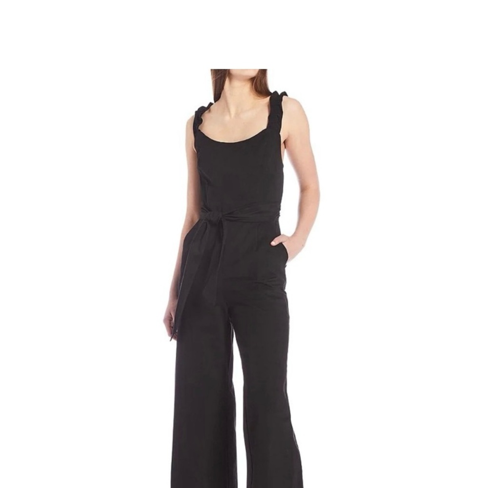 Copper Key Black Sleeveless Cropped Jumpsuit size XS